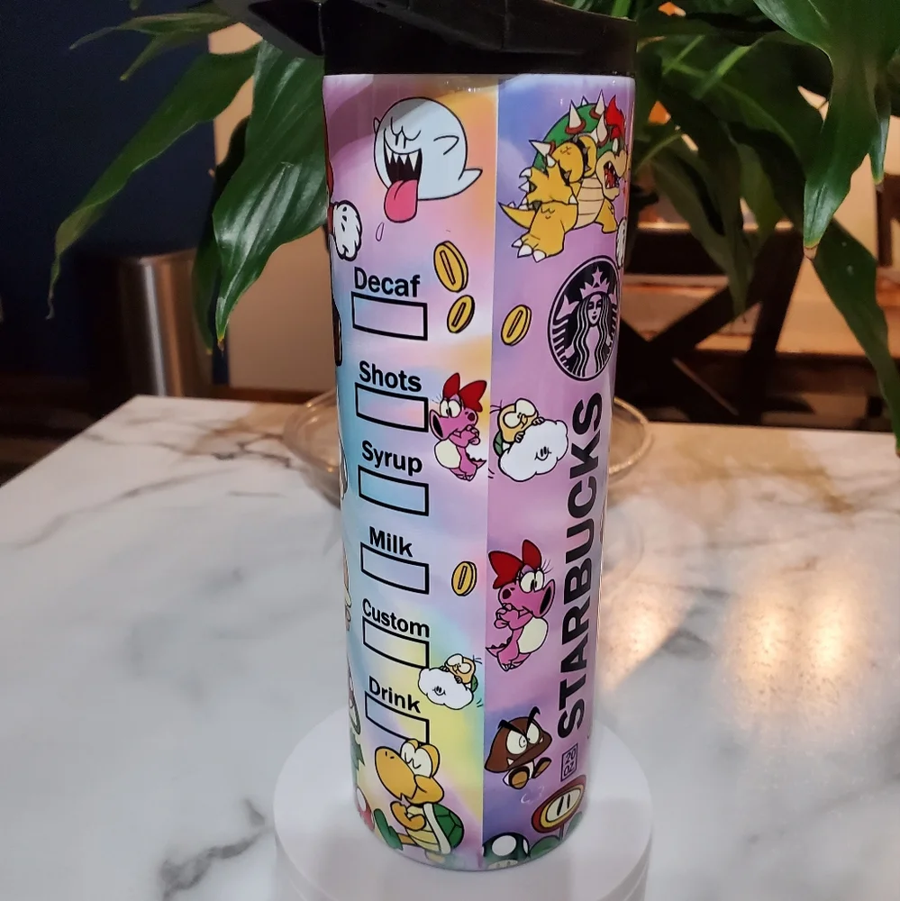 Super Mario Bros. Coffe 20oz Tumbler  with duo lids 🎉sale